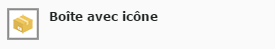 Icône Boîte avec icône