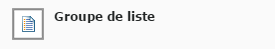 Icône Groupe de liste